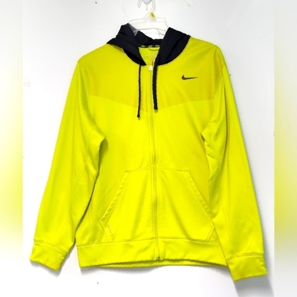 Nike men's hoodie jacket zipper front chartreuse Size:M. - Picture 1 of 7